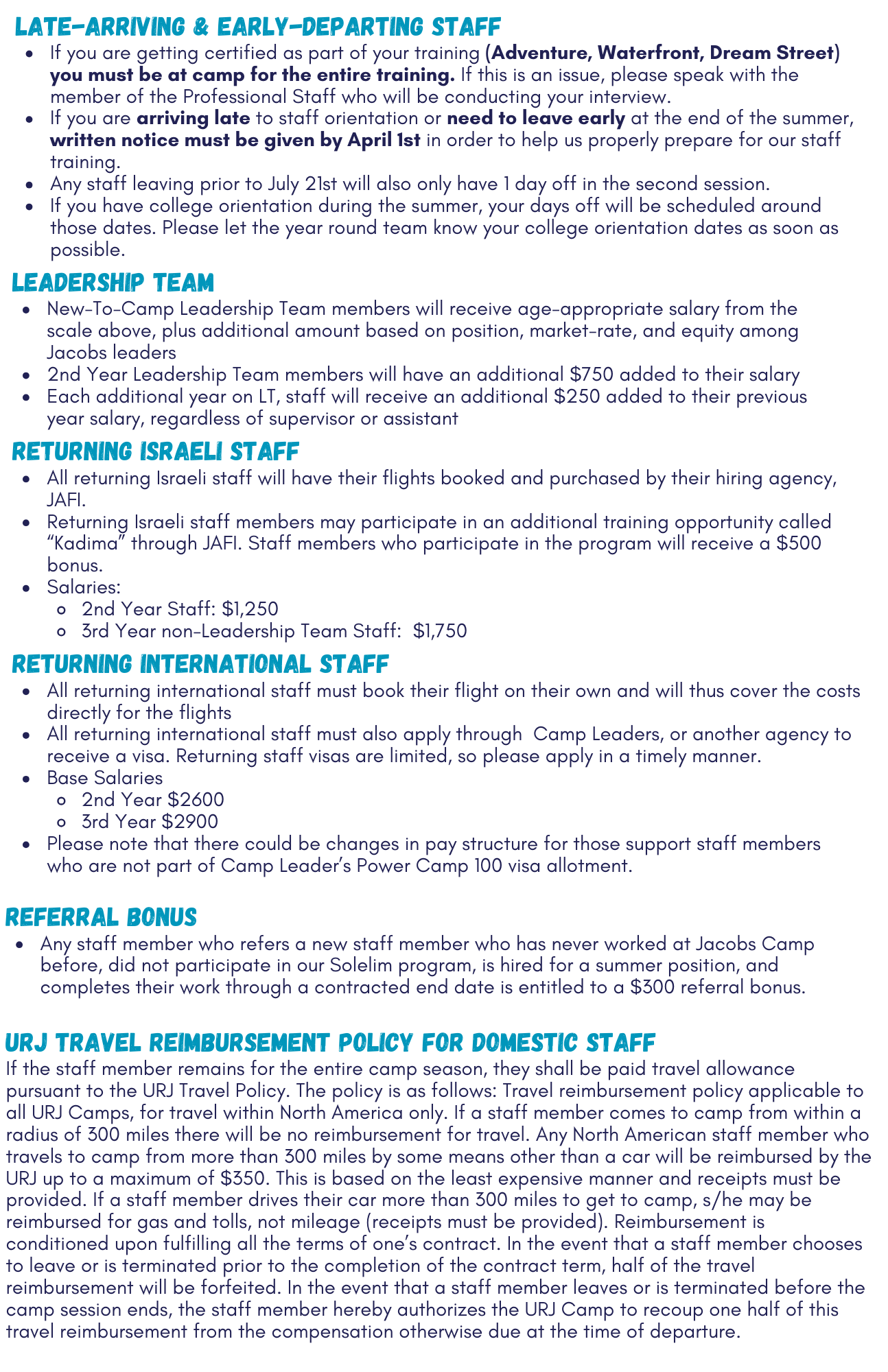 Pre Interview Form Urj Jacobs Camp